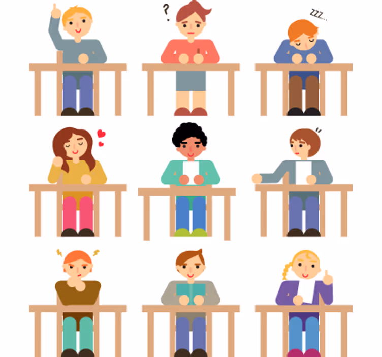 Estore de rolo infantil coleção de adesivos alunos - TenStickers