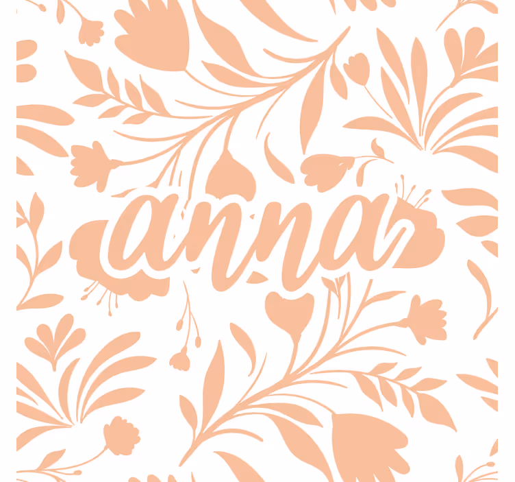 Estore de rolo infantil padrão de folhas vintage rosa - TenStickers
