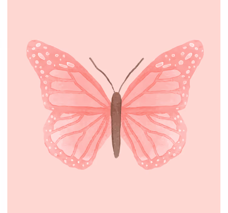 Estore de rolo infantil borboletas em azulejo rosa - TenStickers