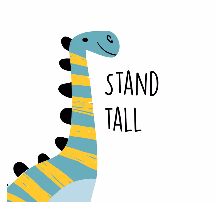 Estore de rolo infantil dinossauro nórdico em pé - TenStickers