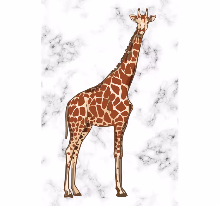 Estore de rolo infantil retrato de girafa feliz quadros 3 - TenStickers