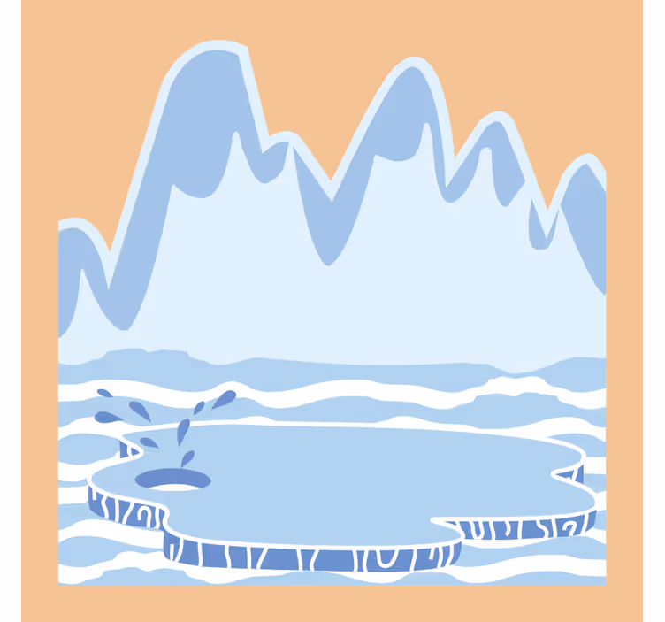 Estore de rolo infantil montanhas de gelo azul - TenStickers