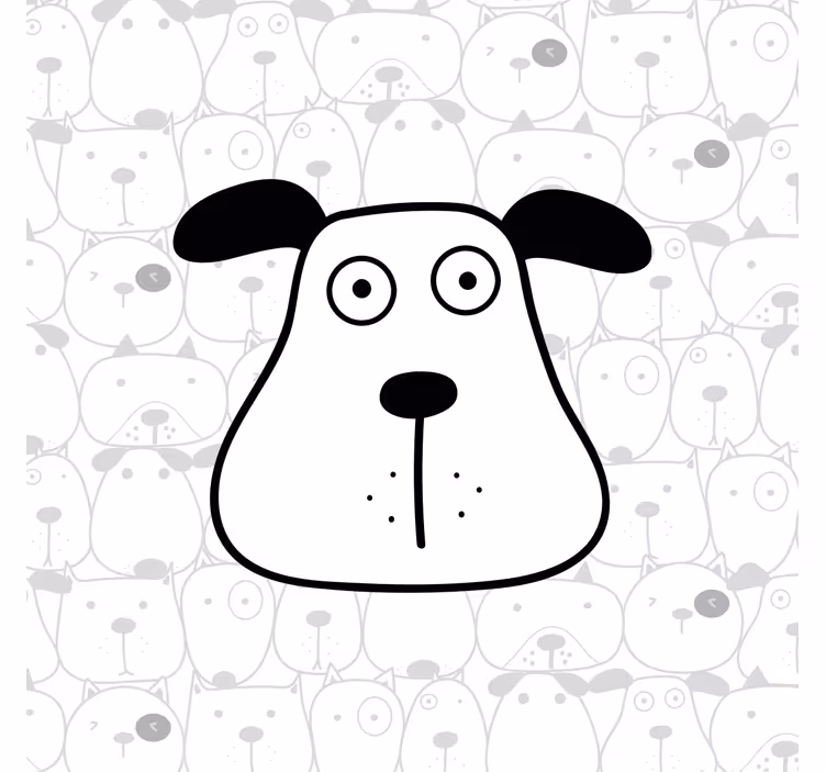 Estore de rolo infantil padrão de cachorro desenhado à mão - TenStickers