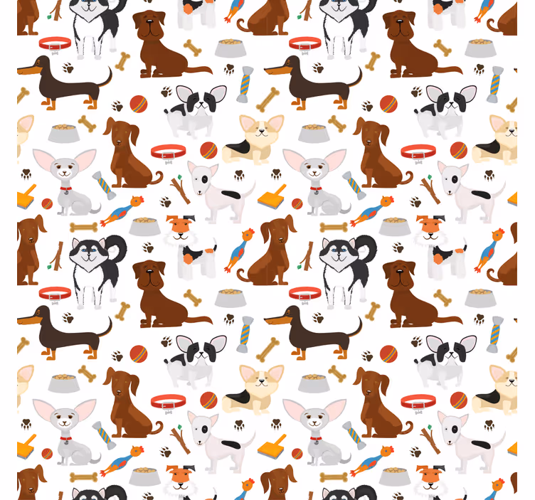 Estore de rolo infantil cães filhotes fofos mistos - TenStickers