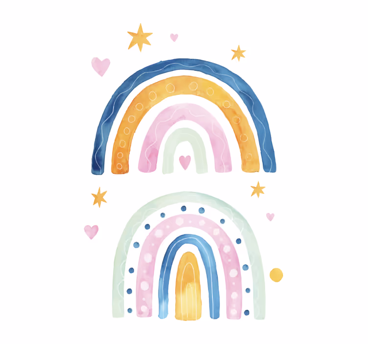 Estore de rolo infantil arcos-íris em aquarela - TenStickers