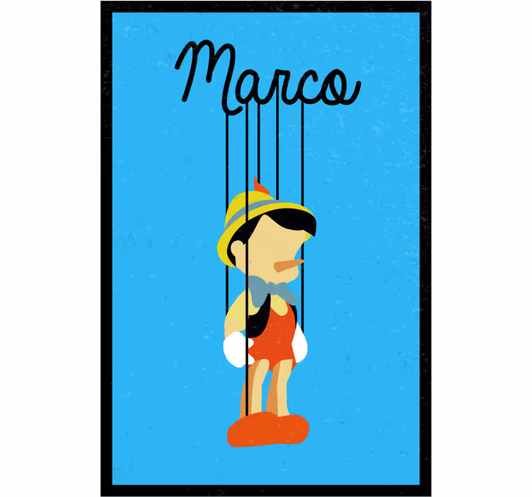 Estore de rolo infantil pinóquio personalizado - TenStickers