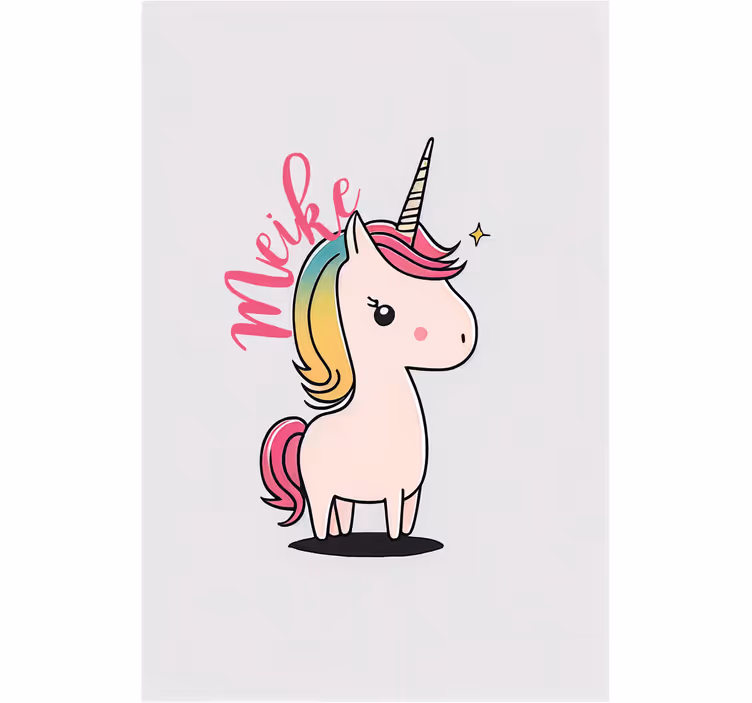 Estore de rolo infantil unicórnio em cartoon - TenStickers