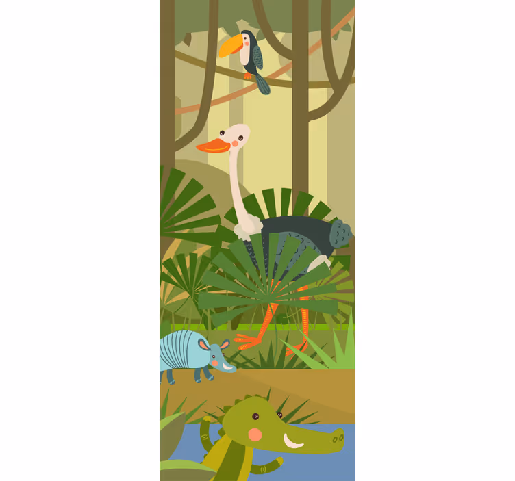 Estore de rolo infantil animais selvagens - TenStickers