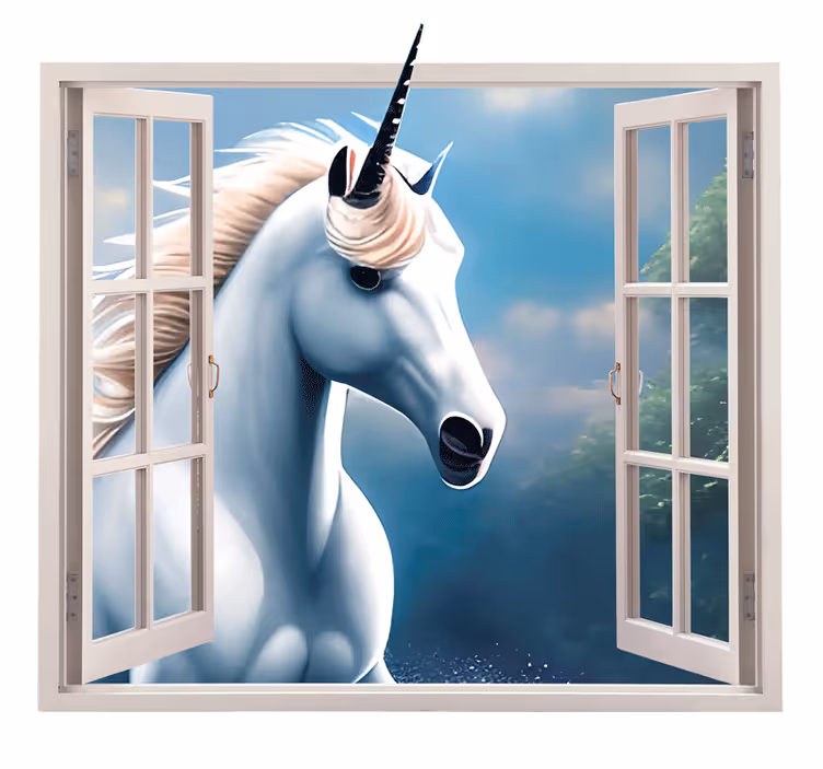 Estore de rolo infantil janela de unicórnio - TenStickers