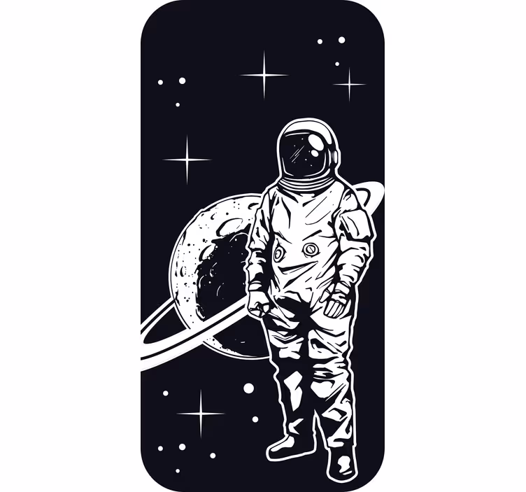 Estore de rolo infantil com design de astronauta e planeta - TenStickers