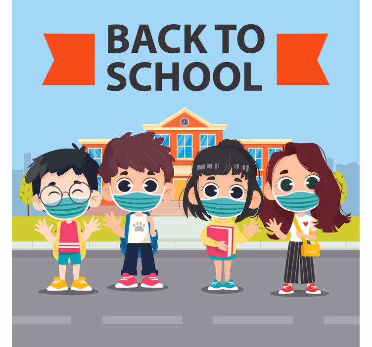 Estore de rolo infantil com design escolar atraente - TenStickers