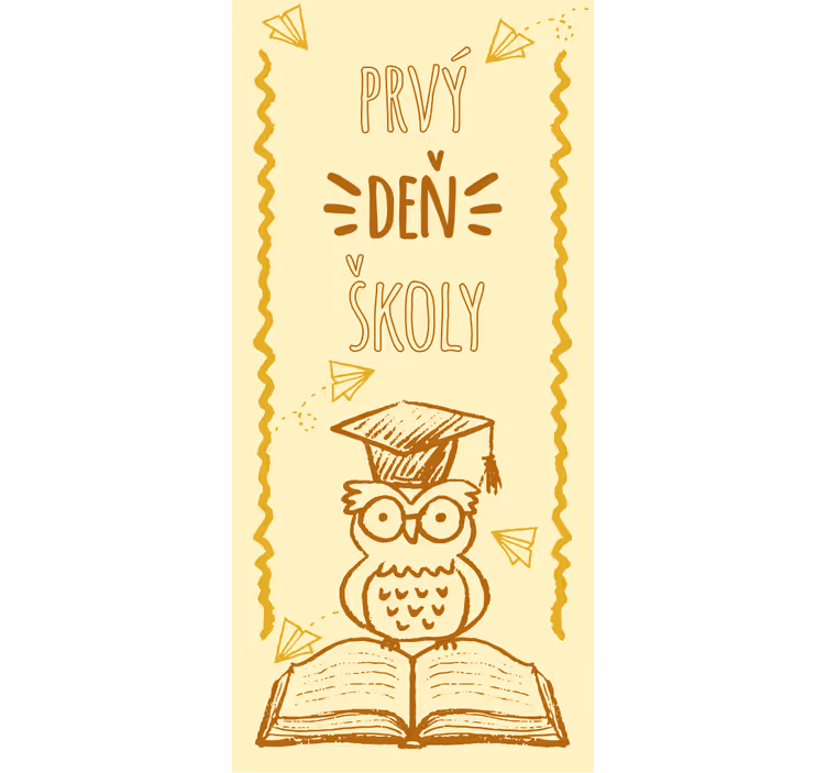 Estore de rolo infantil com design de primeiro dia de aula - TenStickers