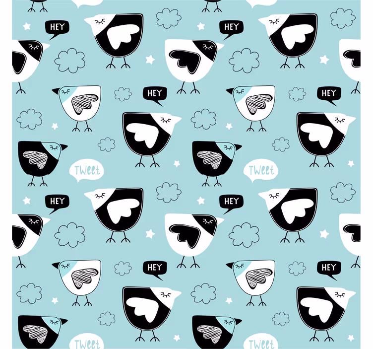 Estore de rolo infantil padrão de galinha preta - TenStickers