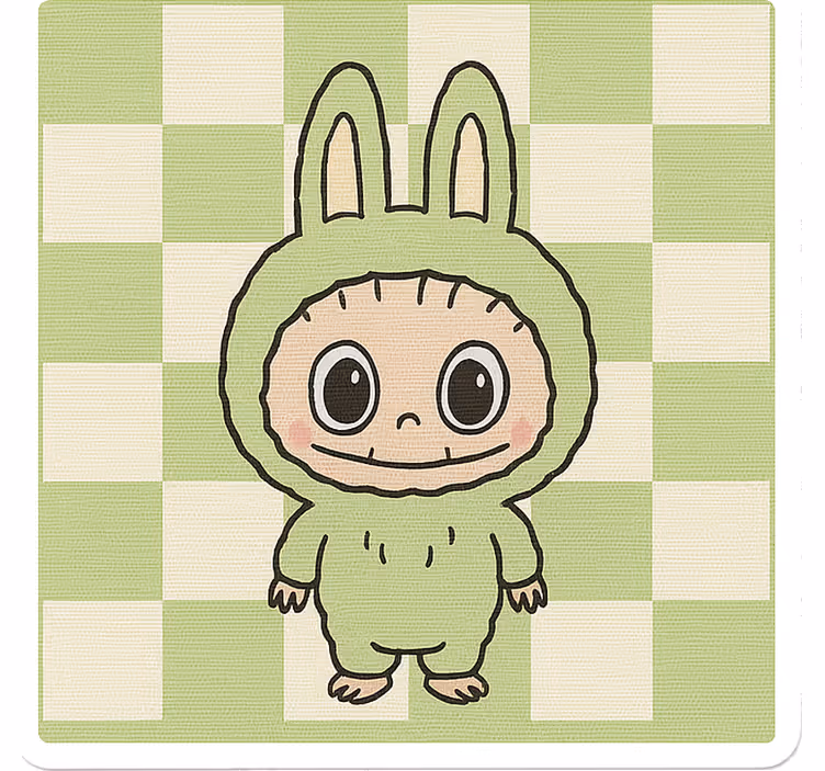 Estore de rolo infantil boneca de monstro em canvas - TenStickers