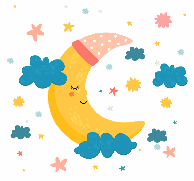 Estore de rolo infantil lua e estrelas confortáveis - TenStickers