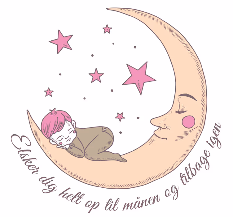 Estore de rolo infantil te amo até a lua - TenStickers