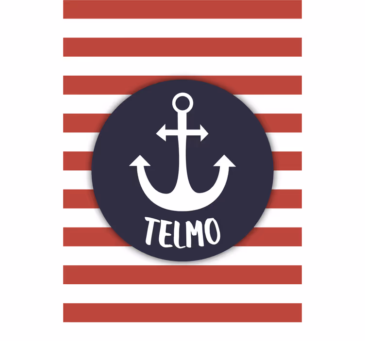 Estore de rolo infantil âncora de marinheiro personalizável - TenStickers