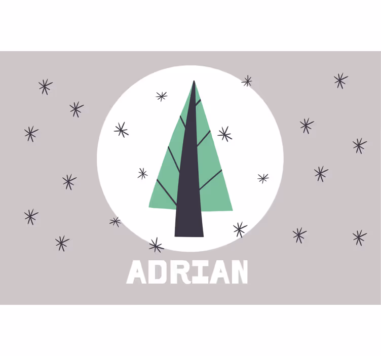 Estore de rolo infantil Árvore de natal personalizada - TenStickers