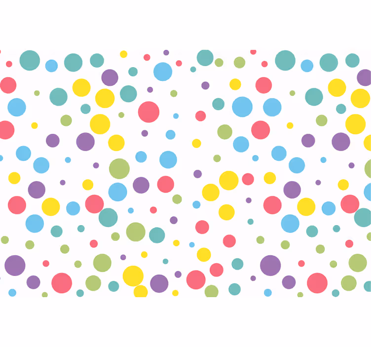 Estore de rolo infantil padrão de bolinhas coloridas - TenStickers