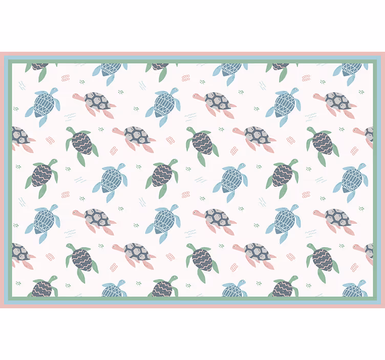 Estore de rolo infantil tartarugas em cores suaves - TenStickers