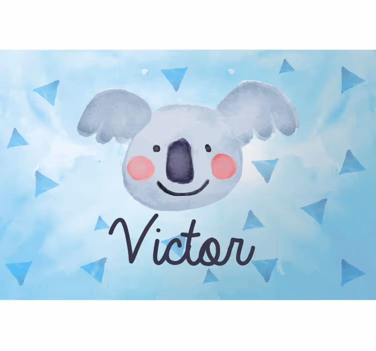 Estore de rolo infantil koala personalizado para crianças - TenStickers