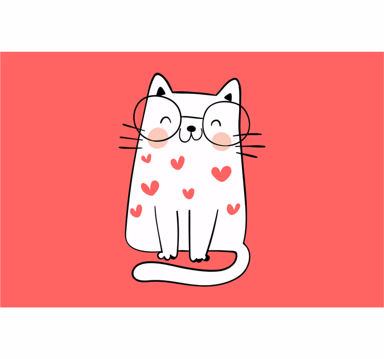 Estore de rolo infantil gato sorridente e adorável - TenStickers