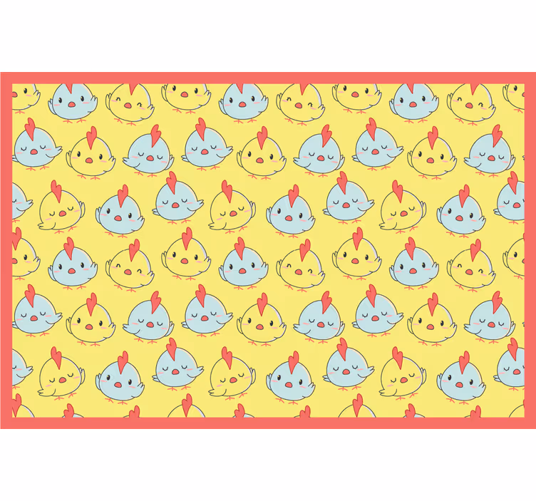 Estore de rolo infantil padrão de pintinhos amarelos - TenStickers