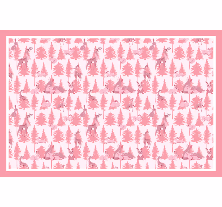 Estore de rolo infantil rena rosa linda - TenStickers