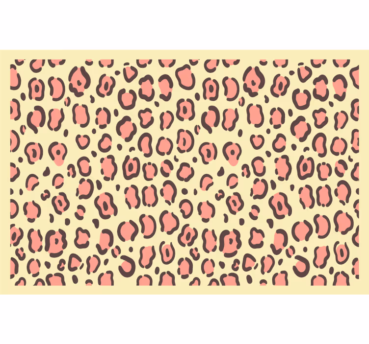 Estore de rolo infantil com estampa de onça rosa e amarela - TenStickers