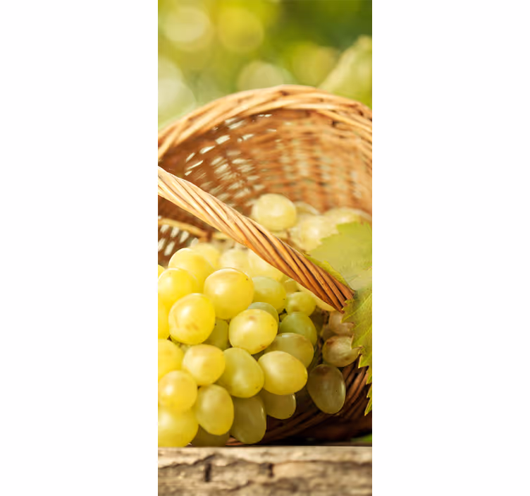 Estore de rolo para cozinha vinil decorativo uvas - TenStickers