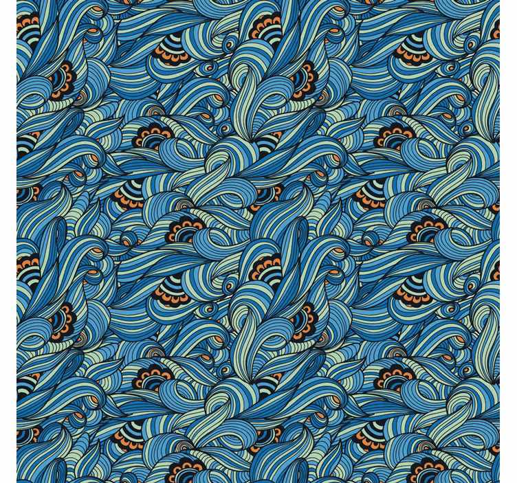 Estore de rolo para cozinha padrão floral paisley - TenStickers