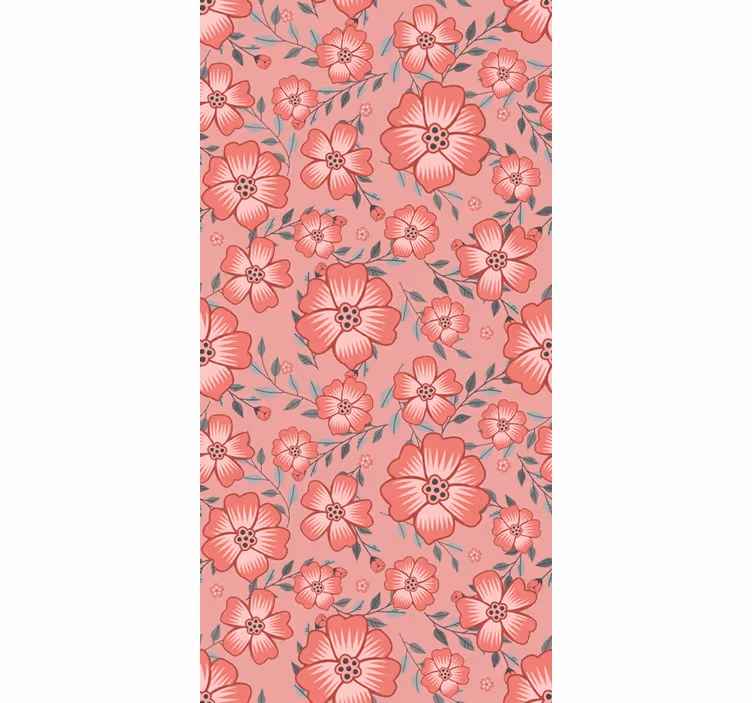 Estore de rolo para cozinha flor de margarida rosa - TenStickers