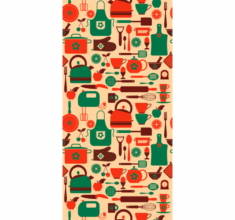 Estore de rolo para cozinha vinil para armário de talheres - TenStickers