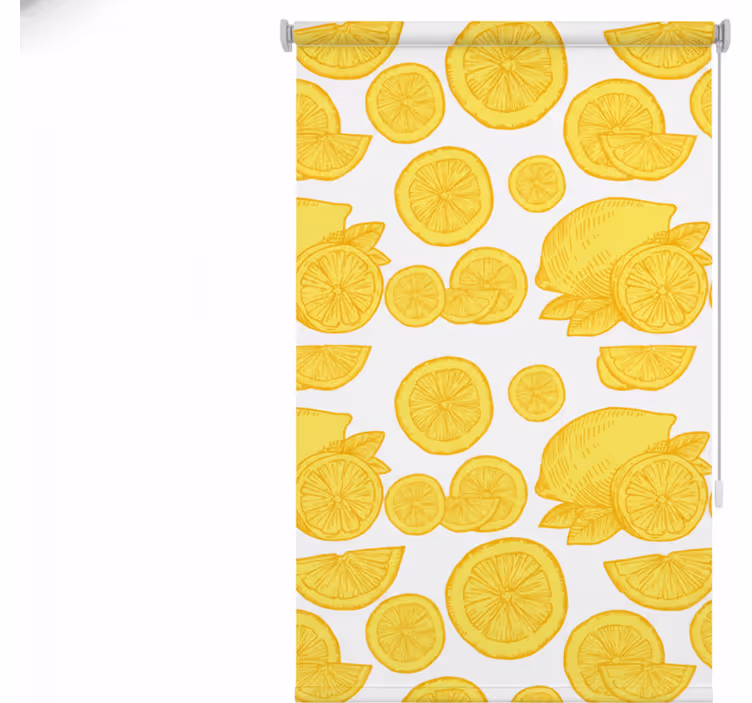 Estore de rolo para cozinha esboço de laranja e limão - TenStickers
