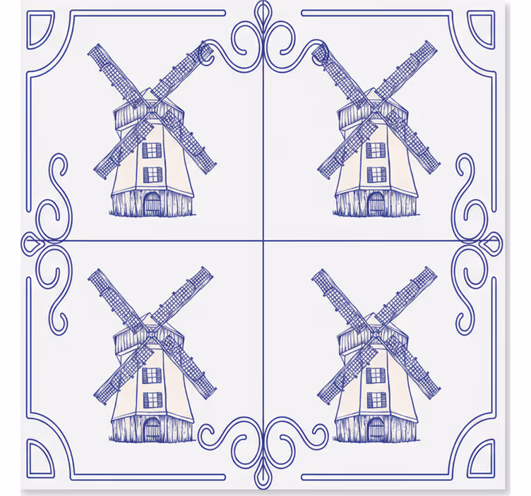 Estore de rolo para cozinha design de quatro moinhos - TenStickers
