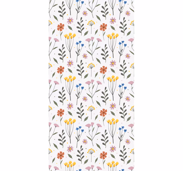 Estore de rolo para cozinha padrão flores multicoloridas - TenStickers