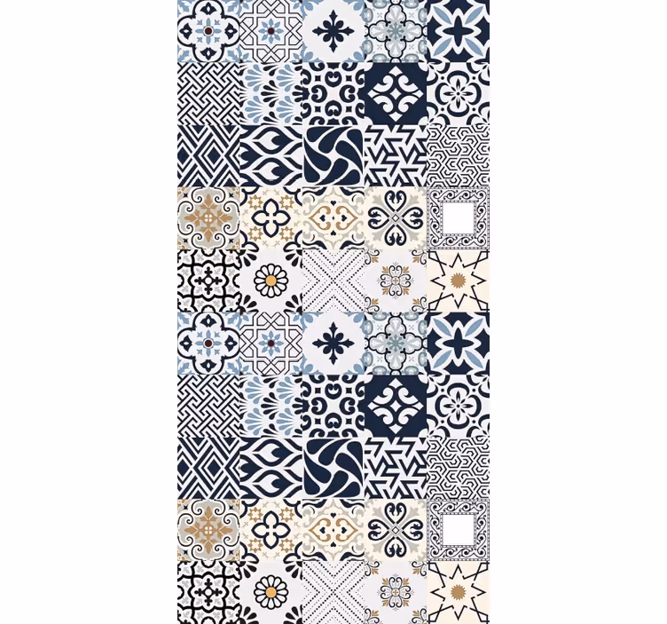 Estore de rolo para cozinha azulejos azuis - TenStickers