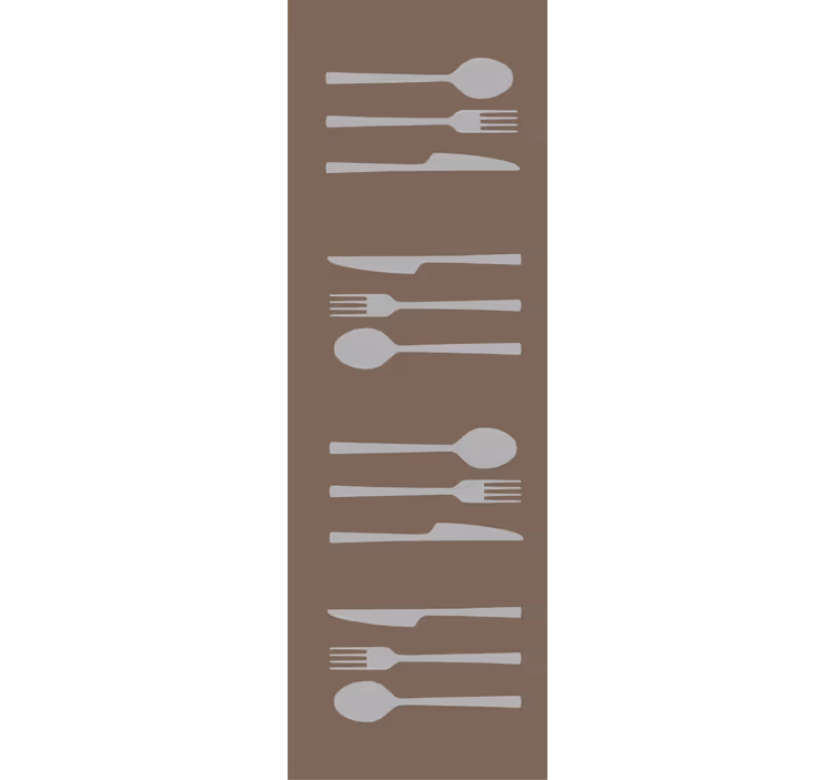 Estore de rolo para cozinha garfo faca e colher - TenStickers