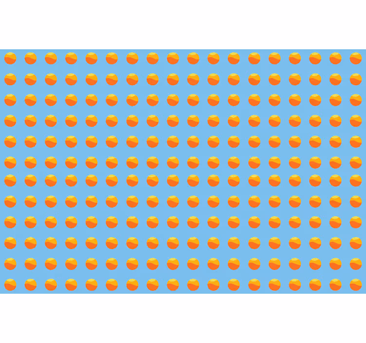 Estore de rolo azul padrão sol dos anos 70 - TenStickers