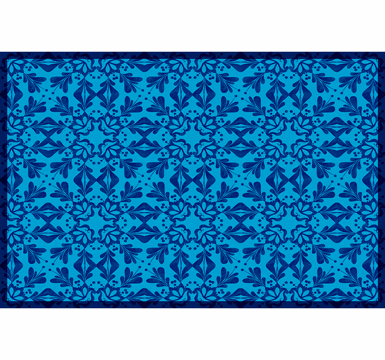 Estore de rolo azul jogo americano mosaico floral - TenStickers