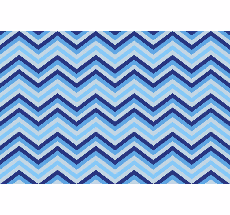 Estore de rolo azul padrão zigzag em azuis diferentes - TenStickers