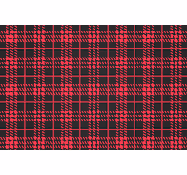 Estore de rolo vermelho padrão tartan de natal - TenStickers