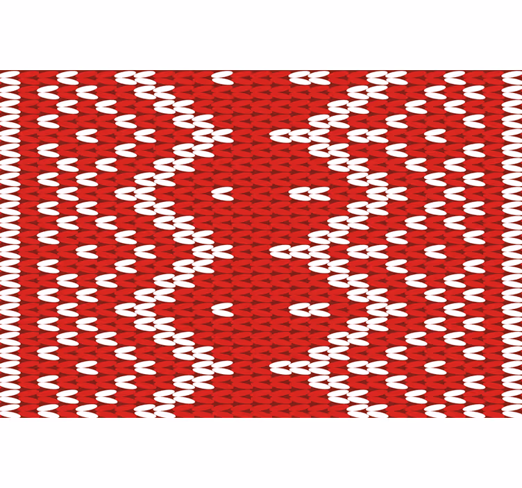 Estore de rolo vermelho padrão típico de natal - TenStickers