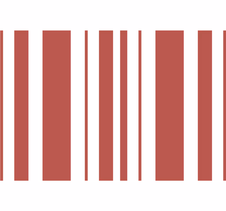 Estore de rolo vermelho listras vermelhas e brancas - TenStickers