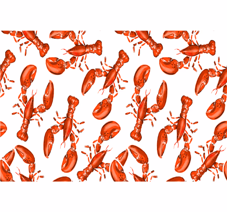 Estore de rolo vermelho lagosta vermelha - TenStickers