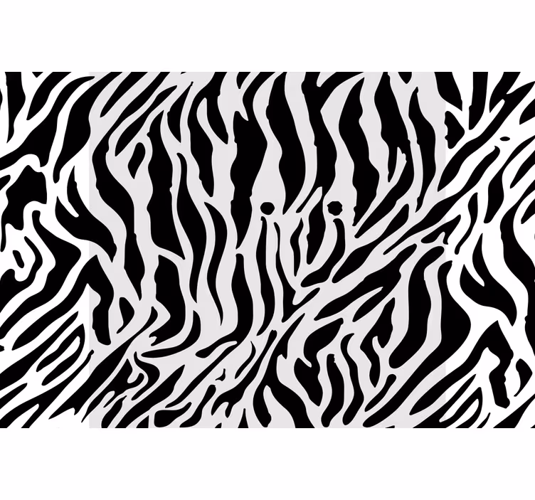 Estore de rolo preto padrão zebra - TenStickers