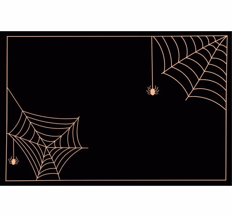 Estore de rolo preto teia de aranha clássica em fundo preto - TenStickers