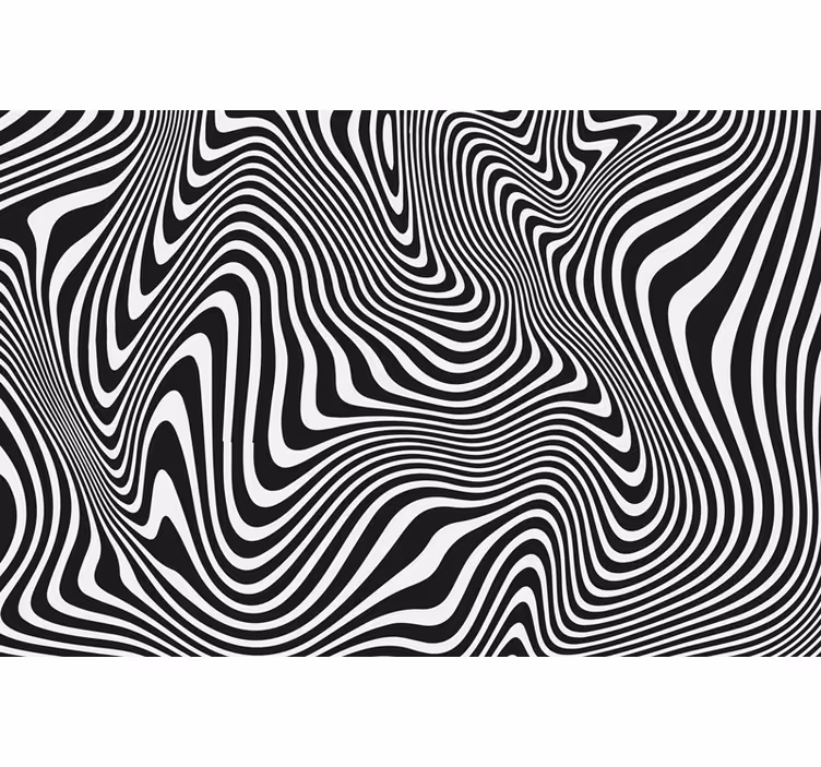 Estore de rolo preto efeito zebra 3d - TenStickers