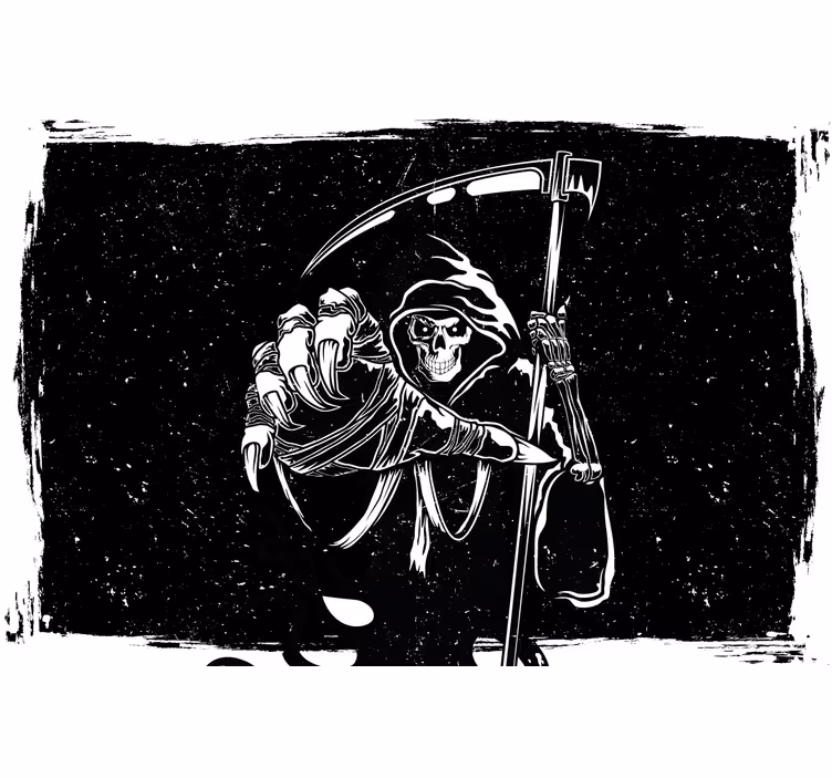 Estore de rolo preto adesivo de silhueta maligna - TenStickers