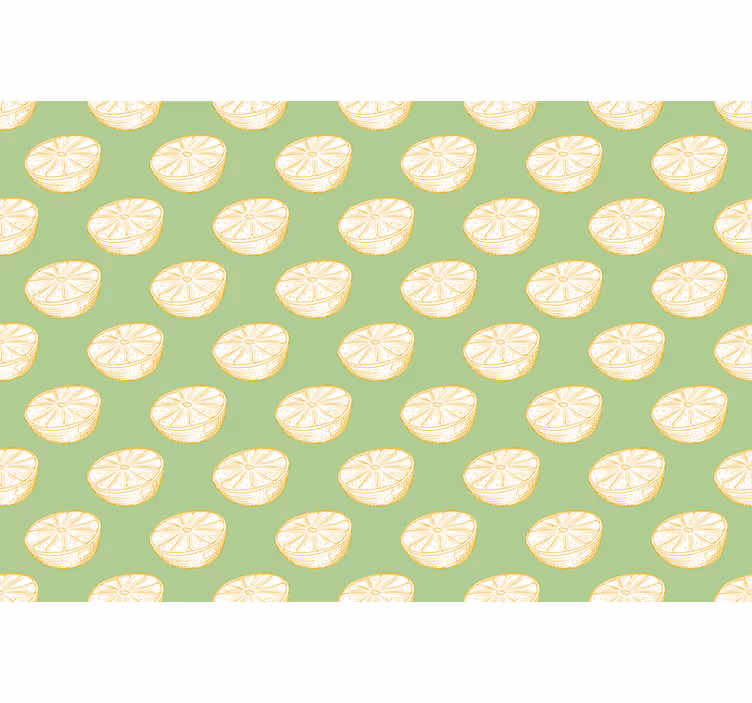 Estore de rolo verdes fruta cítrica limão desenhada à mão - TenStickers